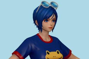 May Lee Jinju King-of-Fighters, kof, woman, female, people, human, xna, characters, rigged